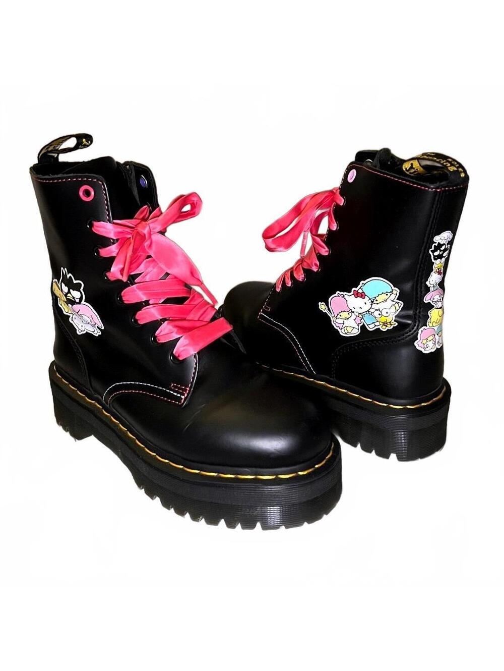Dr. Martens x Hello Kitty Friends Jadon HK+F Platform Boots 7